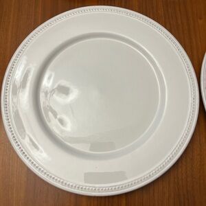 Sur La Table White Beaded Rim Dinner Plate